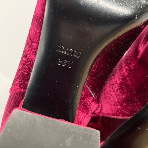 Baldan Red Wine Suede Booties 38.5 - Picture 3 of 13